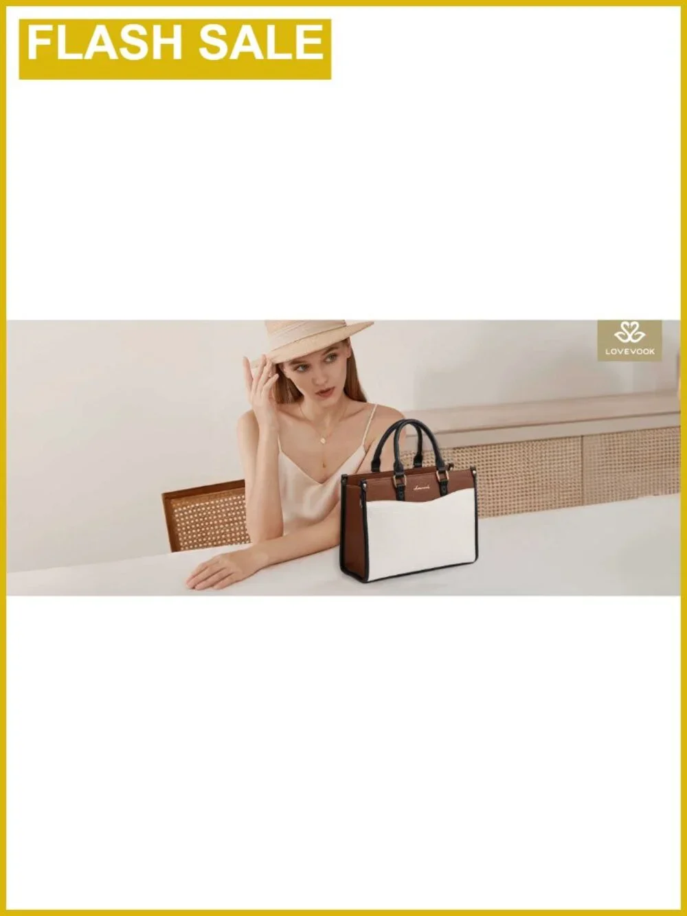 Vintage Color Block PU Leather Satchel Tote Bag Crossbody Shoulder Purse